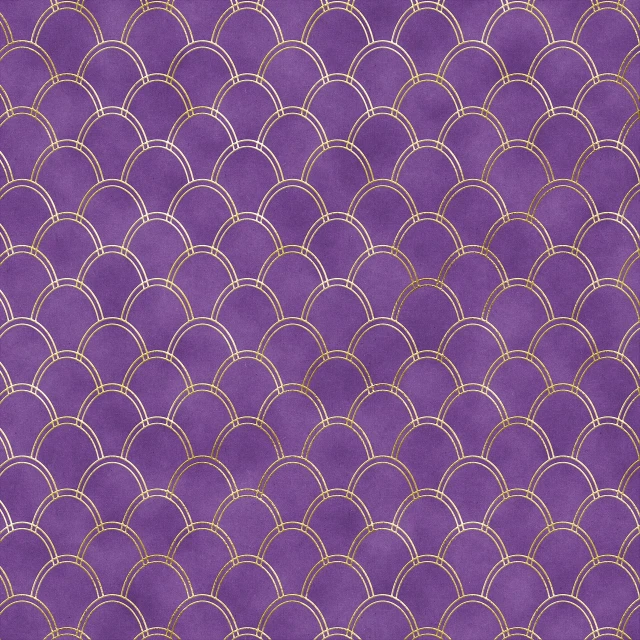 a close up of a purple and gold wallpaper, inspired by Katsushika Ōi, trending on shutterstock, art deco, fish scales, simple curvilinear watercolor, vintage - w 1 0 2 4, temple background