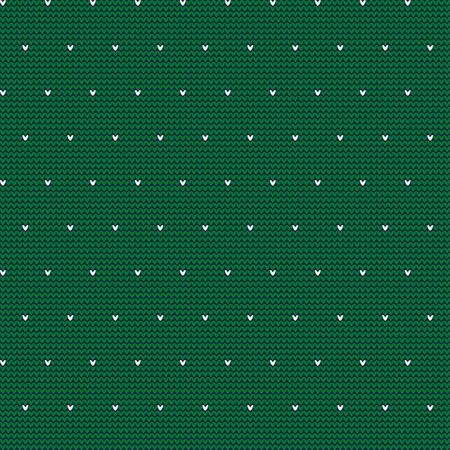 a green background with small white hearts, geometric pattern, football, poker card style, evenly spaced