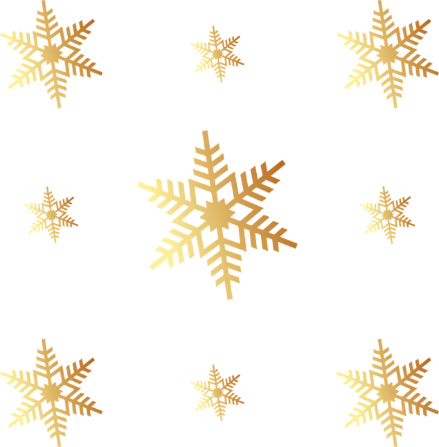 a pattern of gold snowflakes on a white background, a picture, by Taiyō Matsumoto, minimalism, seasons!! : 🌸 ☀ 🍂 ❄, gold plated, very cute