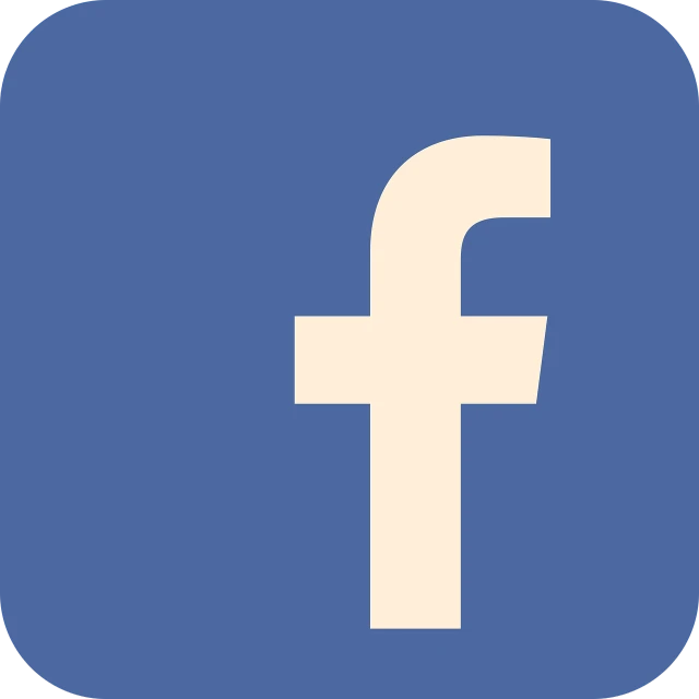 a white facebook logo on a blue square, a picture, mingei, infographics. logo. blue, very known photo, logo, it