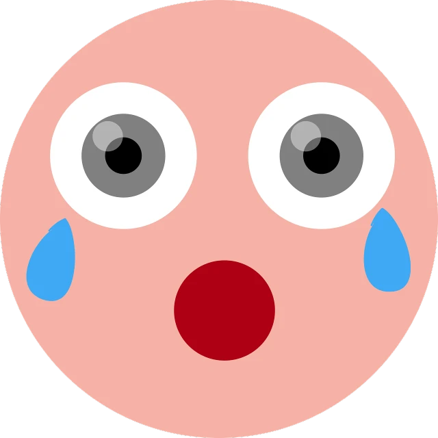 a crying face with tears coming out of it, inspired by Takashi Murakami, pixabay, round cute face, gumball watterson, 4 k hd face!!!, empty eye sockets