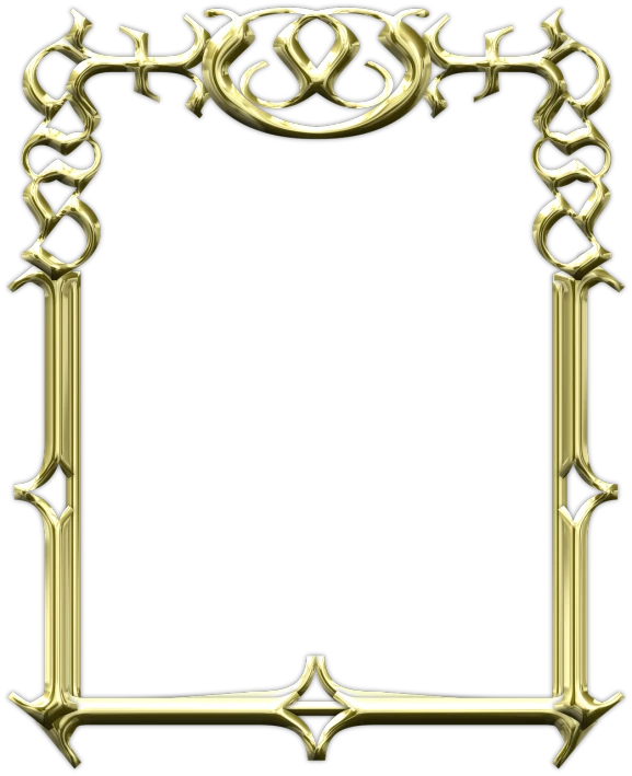 an ornate gold frame on a black background, a digital rendering, by Andrei Kolkoutine, deviantart, art nouveau, thorn background. d&d, tall golden heavenly gates, card back template, fantasy - n 9