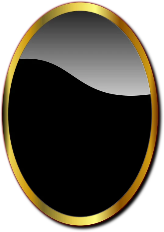 a black and gold button on a white background, a picture, by Maxwell Bates, trending on pixabay, minimalism, smooth oval head, mirror and glass surfaces, no gradients, wine