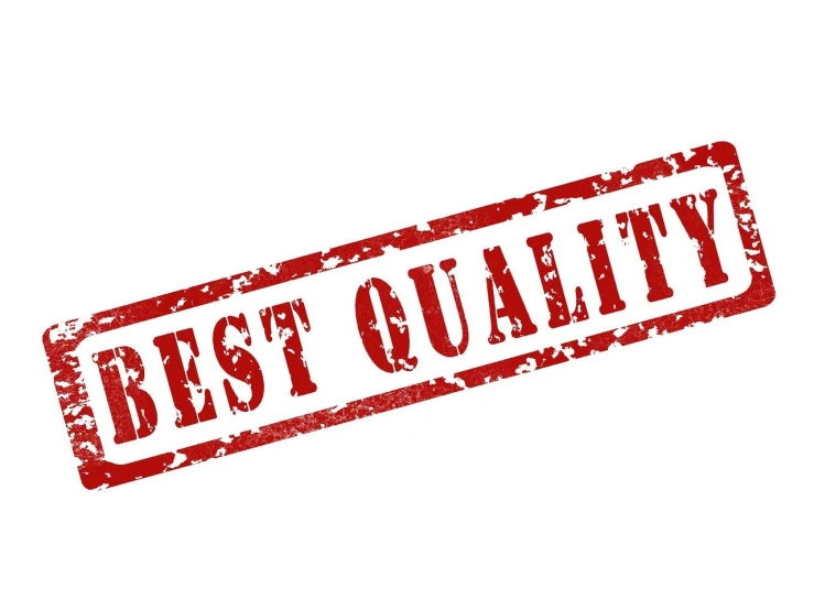 a red stamp that says best quality on a white background, by Judith Gutierrez, shutterstock, graffiti, color vhs picture quality, headpiecehigh quality, lean, customers