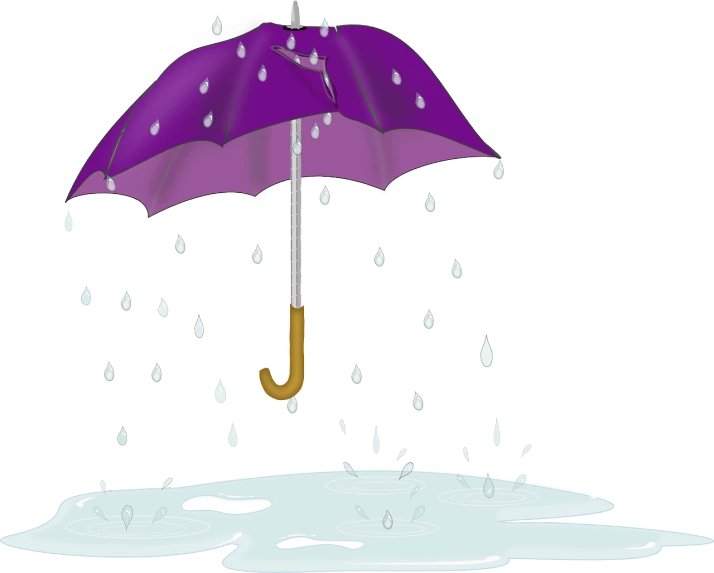 a purple umbrella over a puddle of water, a cartoon, high res, drips, exciting illustration, graphic illustration