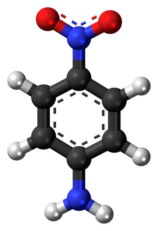 a close up of a model of a molecule, by Thomas Baines, polycount, bauhaus, black and blue scheme, front face symmetrical, alterd carbon, key is on the center of image