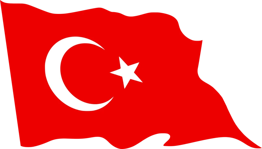 a turkish flag waving in the wind, a screenshot, pixabay, hurufiyya, with a black background, an art nouveau, 2 0 5 6 x 2 0 5 6, pork