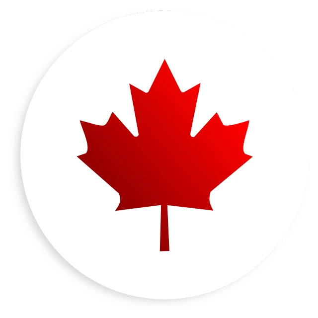 a red maple leaf on a white circle, regionalism, white background!!!!!!!!!!, on black background, vectorized, boards of canada