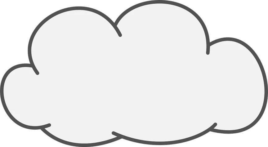 a white cloud on a black background, a cartoon, pixabay, meme template, white and grey, white border frame, yinyang shaped