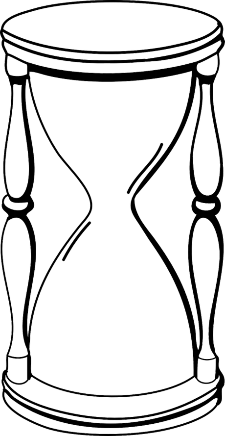 a black and white drawing of an hourglass, lineart, inspired by Andrei Kolkoutine, reddit, ascii art, hq 4k phone wallpaper, abstract black leather, adult pair of twins, background ( dark _ smokiness )