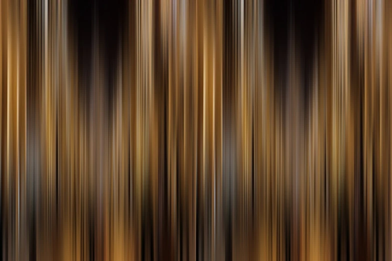 a blurry photo of a group of trees, a picture, inspired by Andreas Gursky, unsplash, abstract illusionism, brown and gold color palette, barcodes, dark smooth background, blurred and dreamy illustration