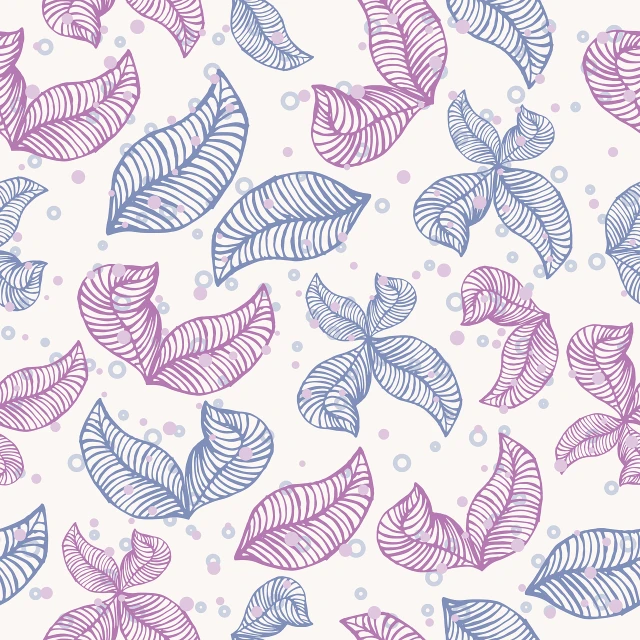 a pattern of pink and blue leaves on a white background, shutterstock, mermaid tail, bubbles ”, loosely cross hatched, unwind!