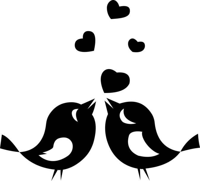 a couple of white birds sitting next to each other, inspired by Jean Arp, tumblr, minimalism, amoled wallpaper, 3 moons, ( ( dithered ) ), black color