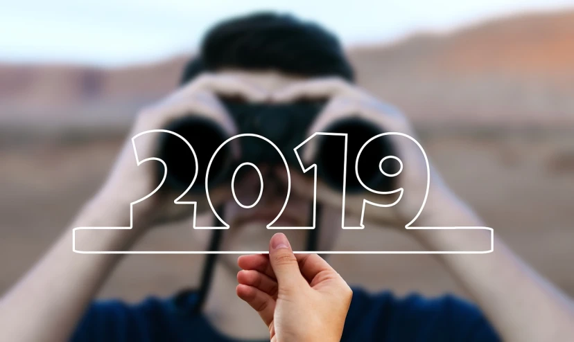 a person holding a pair of binoculars in front of their face, a picture, trending on pexels, happening, made in 2019, handwriting title on the left, year 2099, new design