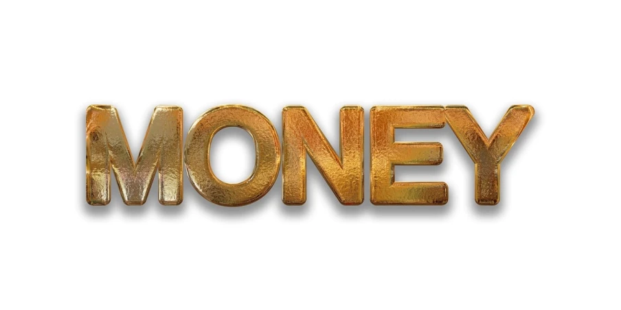 the word money written in gold on a white background, trending on pixabay, modernism, realistic textured, honey, background image, it is very detailed