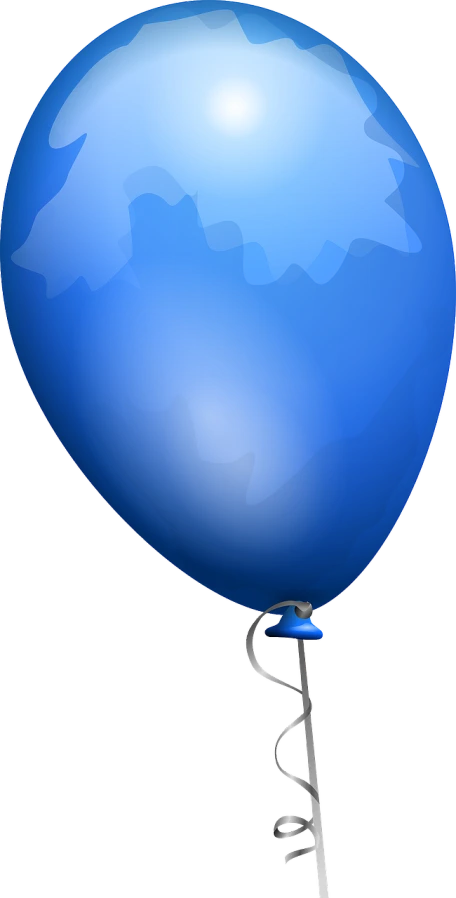 a blue balloon with a string attached to it, a raytraced image, inspired by Doug Ohlson, flickr, paint tool sai!! blue, bottom view, lighting path traced, john egbert