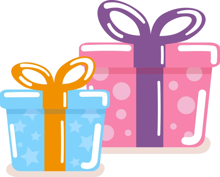 a pair of gift boxes sitting next to each other, by Kanbun Master, pixabay contest winner, mingei, 2 0 5 6 x 2 0 5 6, avatar for website, big medium small, birthday