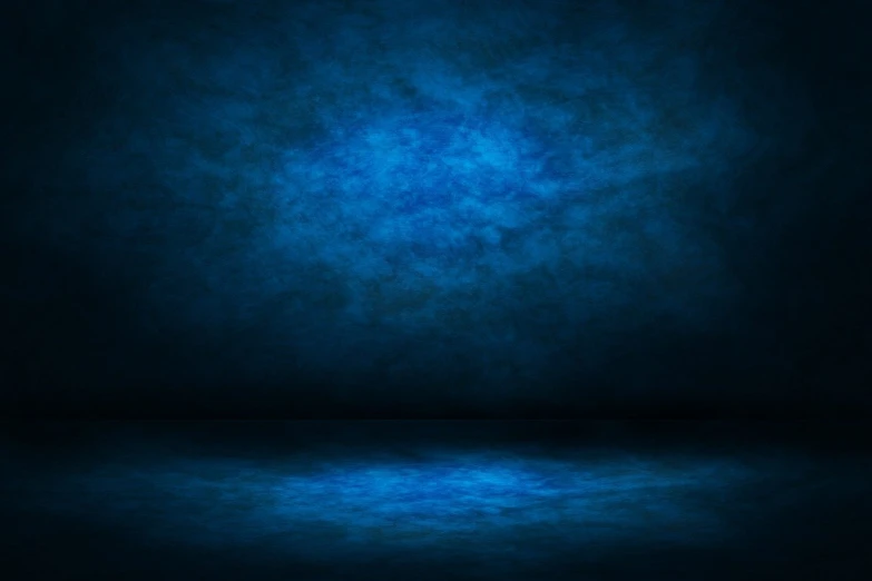 a dark room with a blue light on the floor, shutterstock, digital art, textured parchment background, in style of mike savad”, blue ground. fantasy, non-illuminated backdrop