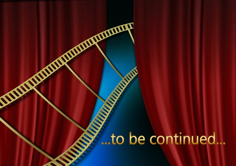 a film strip sitting on top of a red curtain, a picture, pixabay contest winner, happening, golden curve structure, to be or not to be, consciousness projection, blu-ray transfer