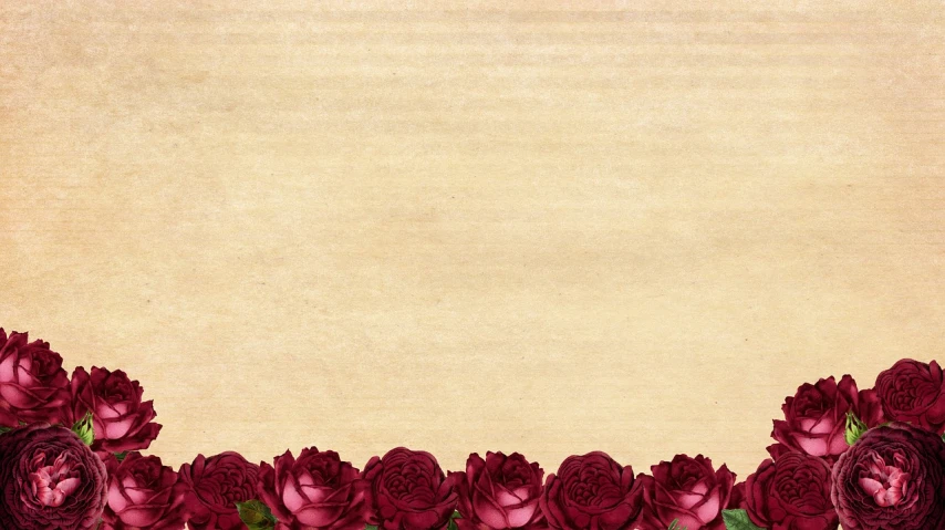a bunch of red roses sitting on top of a table, a picture, inspired by Katsushika Ōi, paper border, 4k high res, brown paper, handcrafted paper background