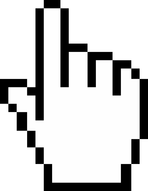 a black and white image of a hand pressing a button, pixel art, by Andrei Kolkoutine, reddit, computer art, 2 0 5 6 x 2 0 5 6, scrolling computer mouse, thin spikes, png