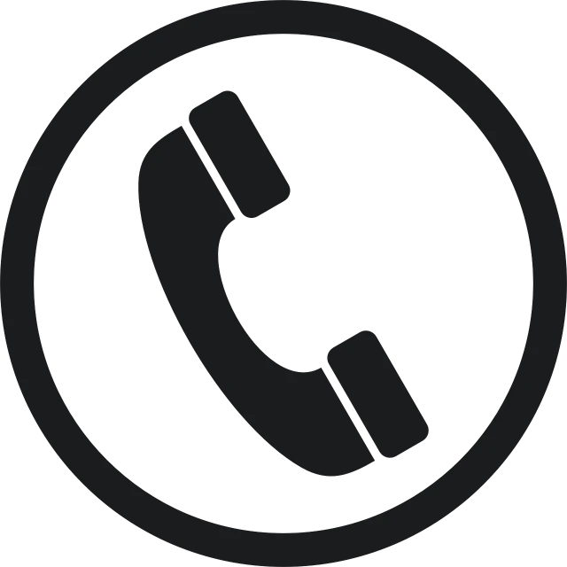 a phone icon in a circle on a black background, pixabay, hurufiyya, telephone pole, istockphoto, side view centered, no gradients