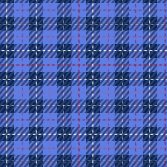 a blue and purple plaid fabric, inspired by Cornelia MacIntyre Foley, pixabay, mingei, blue robes, high res, a character based on a haggis, older male