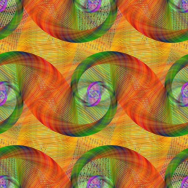 a multicolored pattern of circles on a yellow background, a digital rendering, flickr, dmt waves, grid montage of eyes, chromatic filament, repeating pattern. seamless