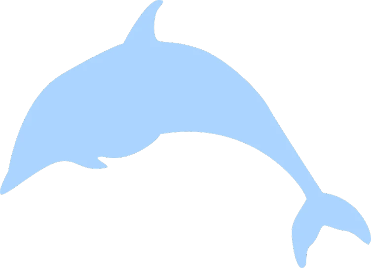 a dolphin jumping out of the water, a screenshot, pixabay, stylized silhouette, dolphin snout under visor, ( 3 1, light blue