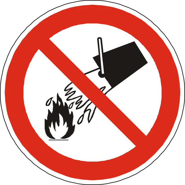 a no fire sign on a black background, a picture, by Robert Childress, round, cone, spray, no text!