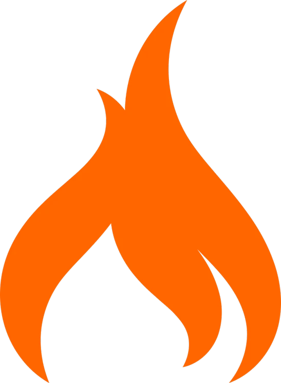 an orange flame on a black background, inspired by Shūbun Tenshō, hurufiyya, no gradients, 1128x191 resolution, atari logo, wikimedia