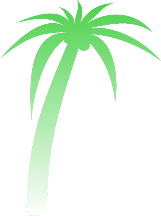 a green palm tree on a black background, inspired by Shūbun Tenshō, deviantart, style of mirror\'s edge, tail raised, outlined!!!, by :5 sexy: 7