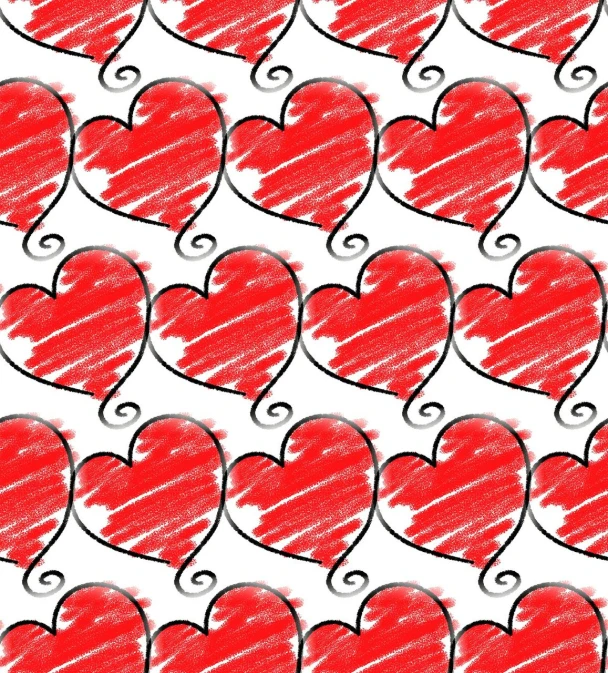 a lot of red hearts on a white background, by Gawen Hamilton, scribbled lines, background image, smooth in _ the background, 9