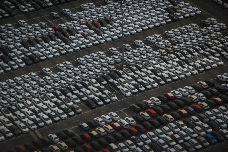 a parking lot filled with lots of parked cars, inspired by Andreas Gursky, pexels contest winner, auto-destructive art, ignant, inspect in inventory image, mercedes and volkswagen, drone photograpghy