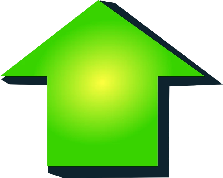 a green arrow pointing upwards on a black background, by Robert Richenburg, houses, ( ( dark green, in house, utility