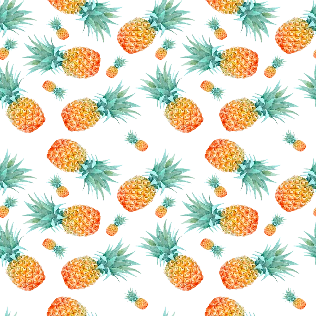 a bunch of pineapples on a black background, by Charlotte Harding, shutterstock, process art, seamless pattern :: symmetry, watercolor background, background image, snapchat photo