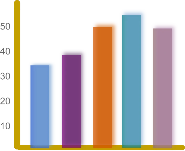 a close up of a bar chart on a white background, an illustration of, by Verónica Ruiz de Velasco, trending on pixabay, figuration libre, solid coloured shapes, 7 feet tall, spines, from street level
