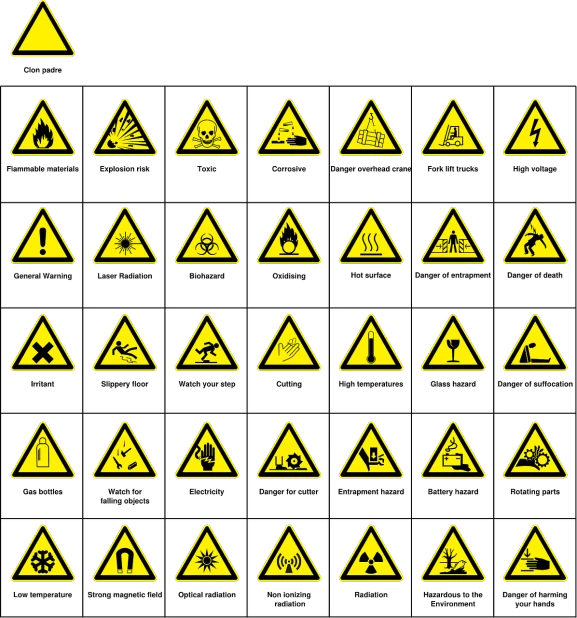a bunch of warning signs on a black background, digital art, vector technical documents, very accurate photo, 3 5 °, high definition screenshot