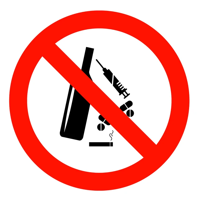 a no smoking sign on a white background, a picture, plasticien, syringes, bottle, no shading, festival