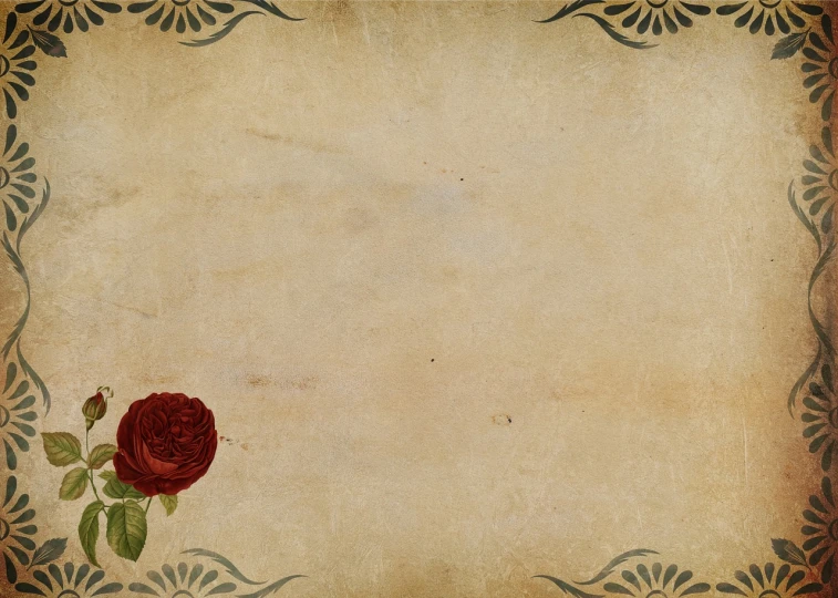 a red rose sitting on top of a piece of paper, an album cover, inspired by Katsushika Ōi, tumblr, romanticism, wild west background, resources background, high quality screenshot, vintage - w 1 0 2 4