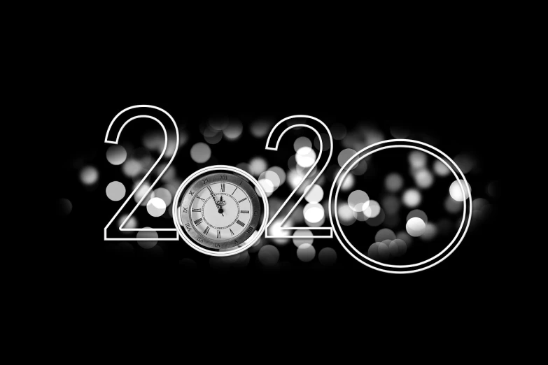 a close up of a clock on a black background, a black and white photo, trending on pixabay, happening, futuristic year 2 0 0 0 text, 2 0 5 6 x 2 0 5 6, bokeh in the background only, 2 0 2 0 fashion