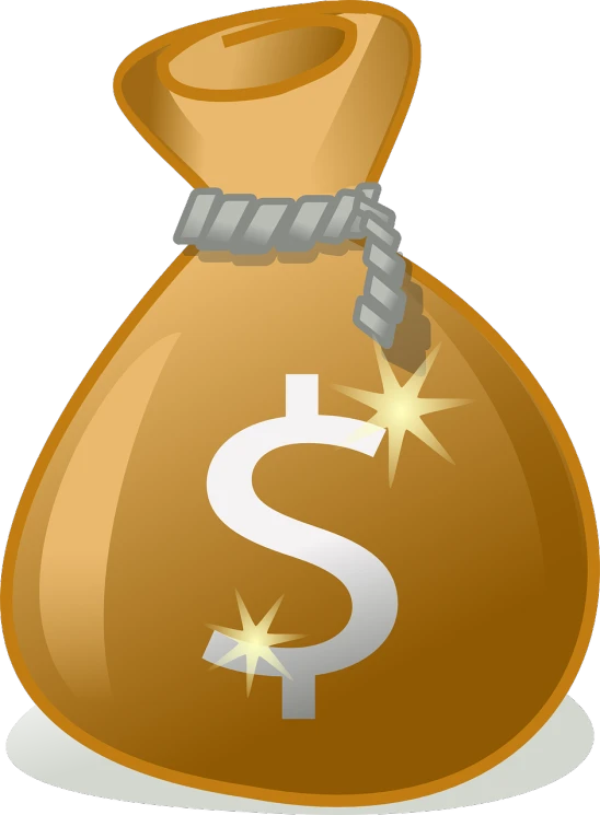 a bag of money with a dollar sign on it, pixabay, mingei, shiny gold, balloon, contest winner, bank robbery