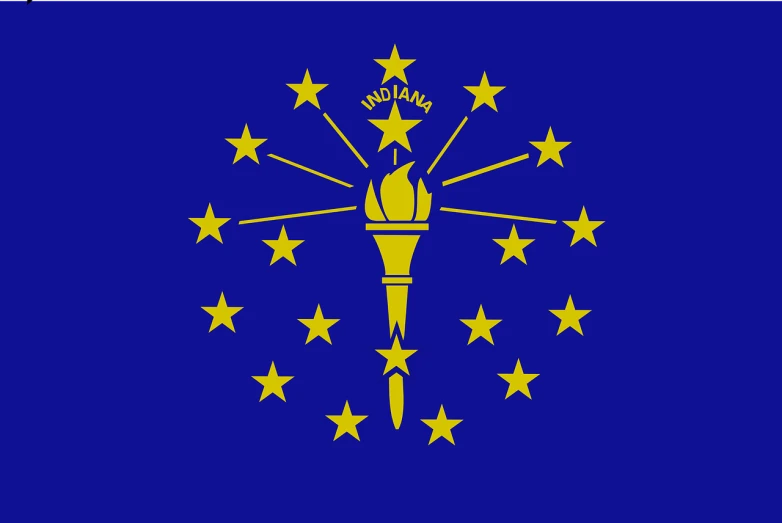 the flag of the state of indiana, 2 5 6 x 2 5 6 pixels, 2 0 0 0's photo, high res photo, cad