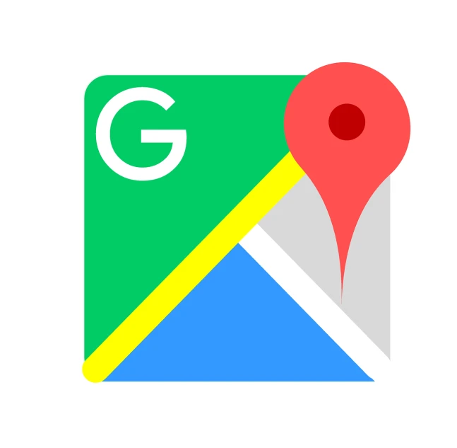 a google maps icon on a white background, shutterstock, flat color, y 2 k, very very precise, square