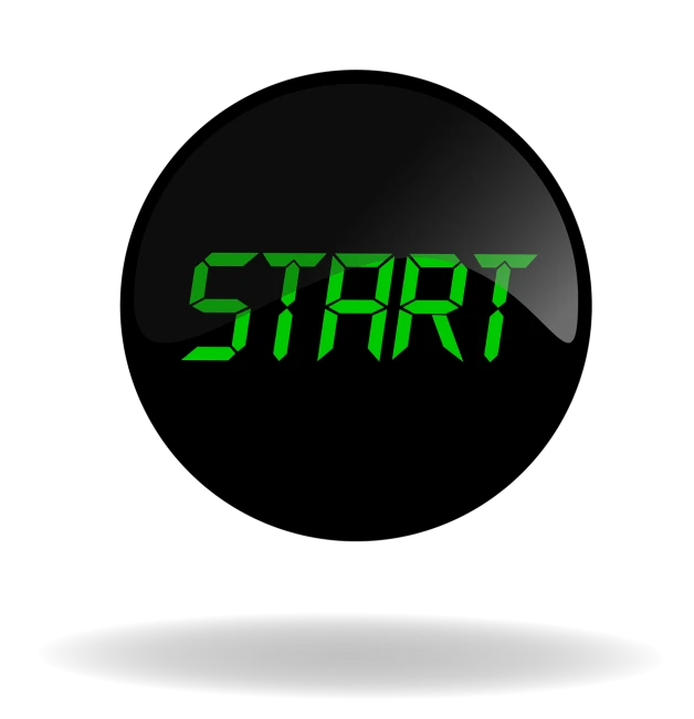 a clock that reads start on a black background, a screenshot, computer art, first-person, sharp focus vector centered, platformer, green and black colors