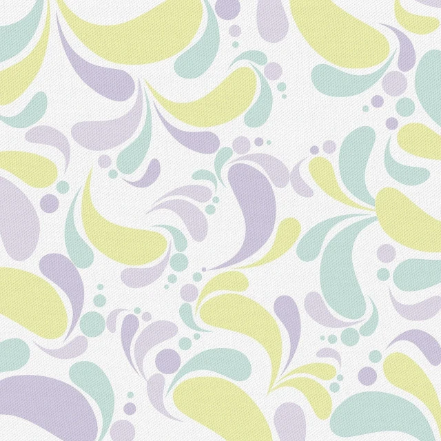 a pattern of swirls and bubbles on a white background, a pastel, inspired by Bridget Riley, art nouveau, yellow purple green, tear drops, graffiti _ background ( smoke ), petals