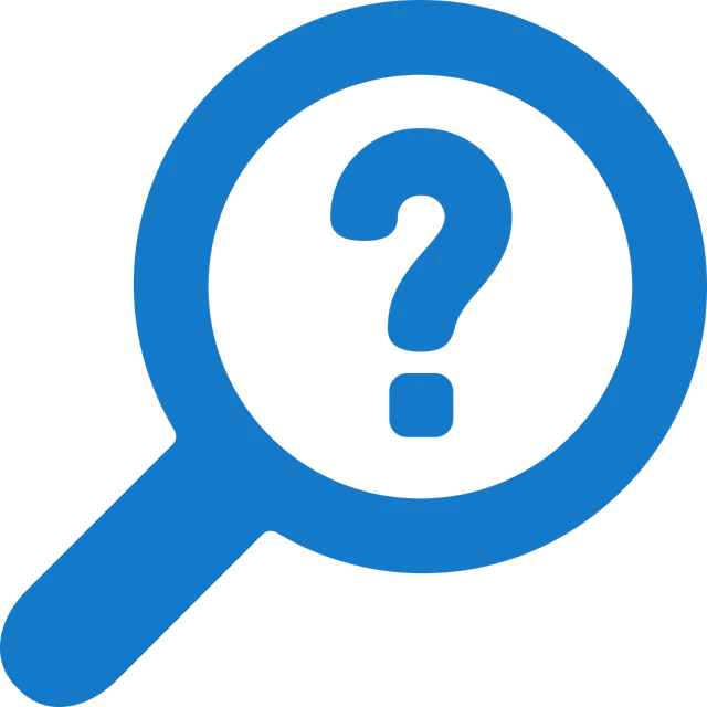 a magnifying glass with a question mark on it, pixabay, black and blue color scheme, avatar image, inspect in inventory image, unknown zodiac sign
