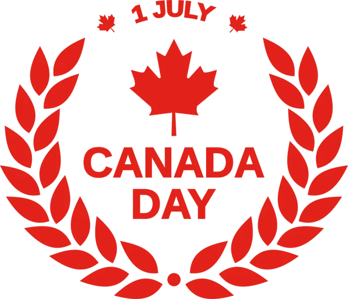 a canada day wreath with a maple leaf, a digital rendering, pixabay, folk art, black, thumbnail, d - day, high quality image”