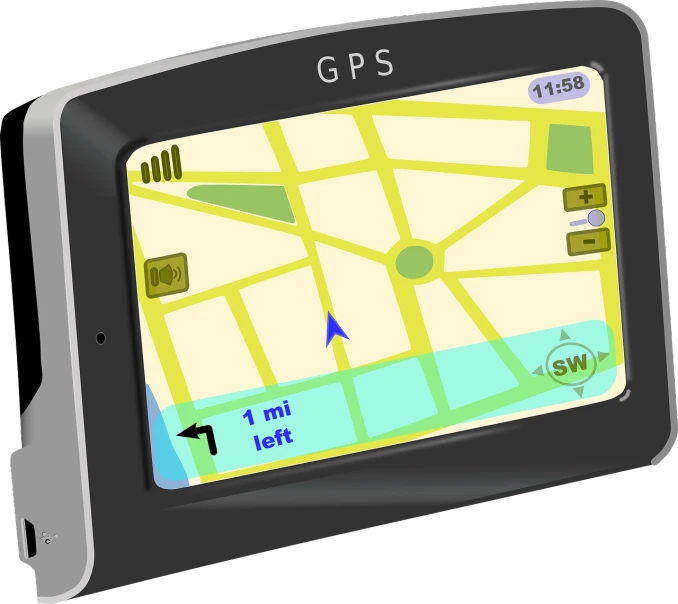 a close up of a gps device with a map on it, concept art, by Gawen Hamilton, pixabay, digital art, flat color, wikihow illustration, high definition screenshot