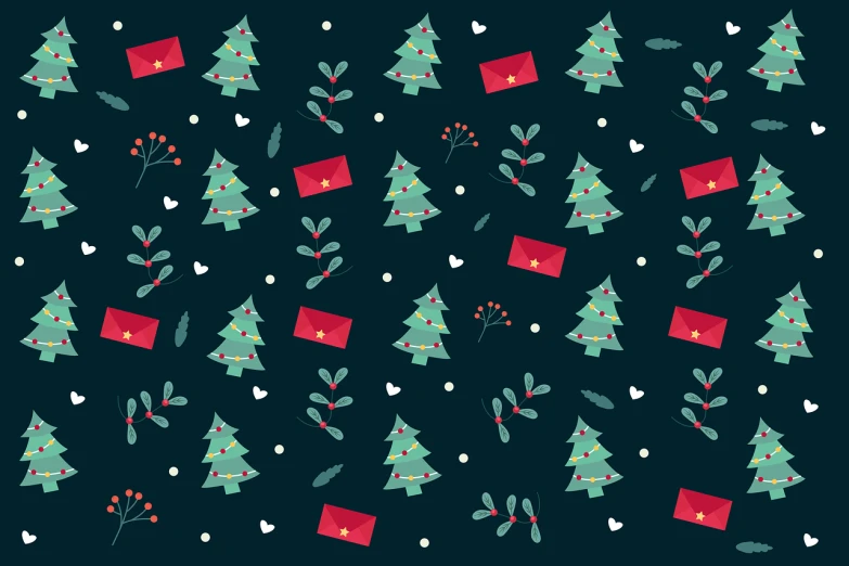 a bunch of christmas trees that are next to each other, a picture, inspired by Ernest William Christmas, shutterstock, folk art, dark flower pattern wallpaper, 4 k hd wallpaper illustration, 4k high res, red wallpaper background
